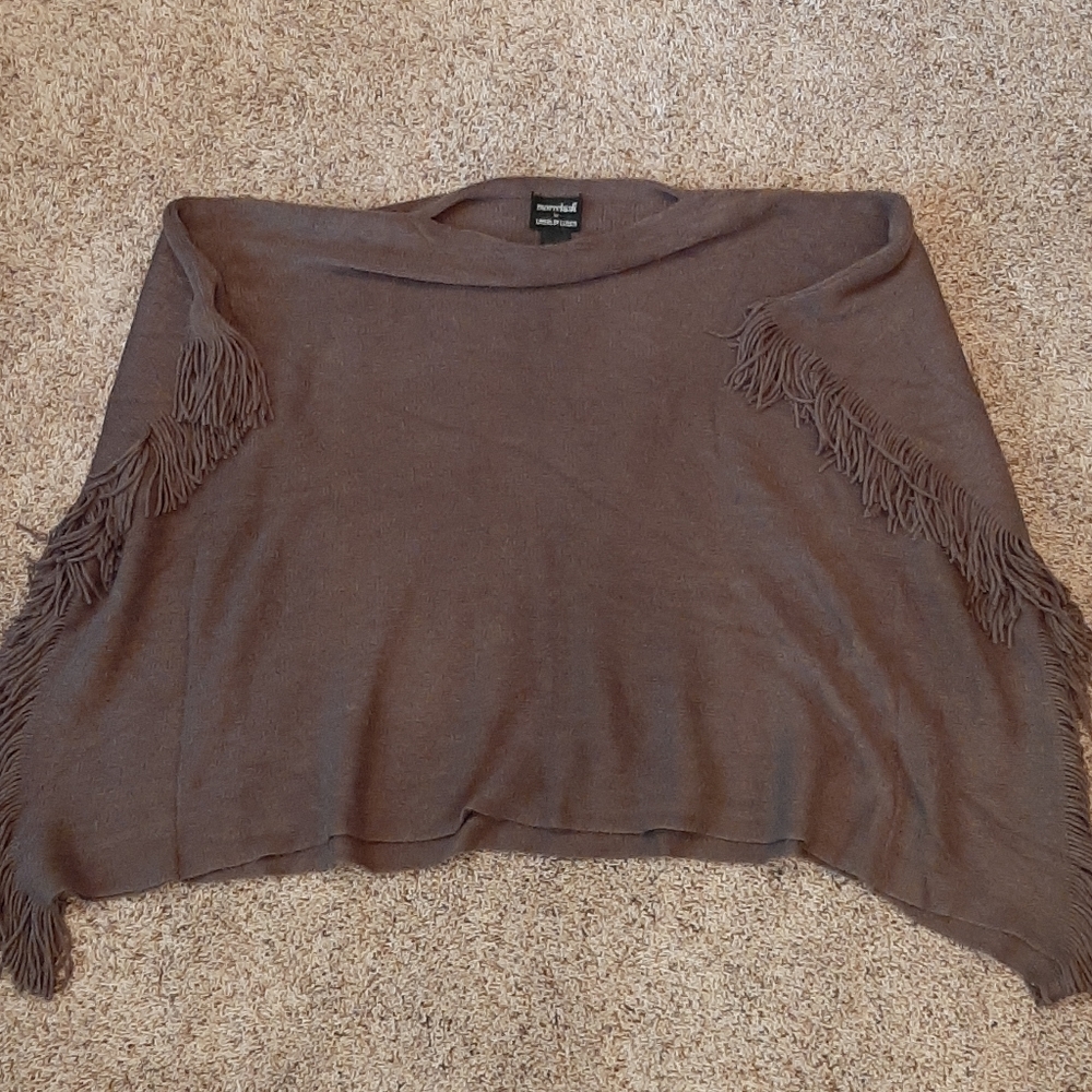Brown poncho